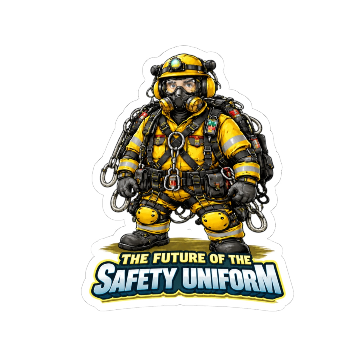 Safety Uniform Sticker — "The Future of the Safety Uniform" Kiss-Cut Decal