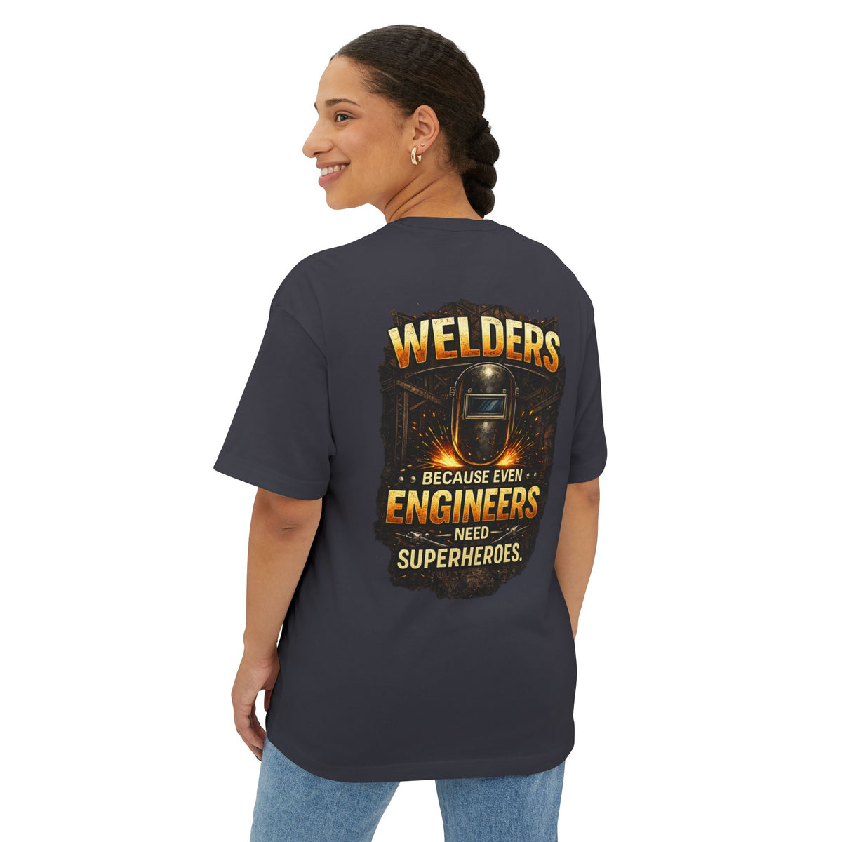 Welding Superhero-Boxy Tee