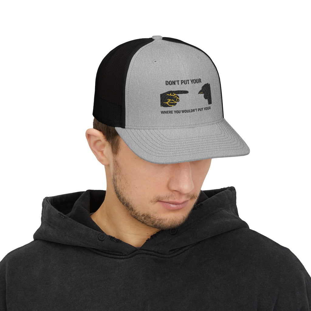 Trucker Cap — 'Lock'n Out Tears' Fishing Hand & Hook Graphic Snapback