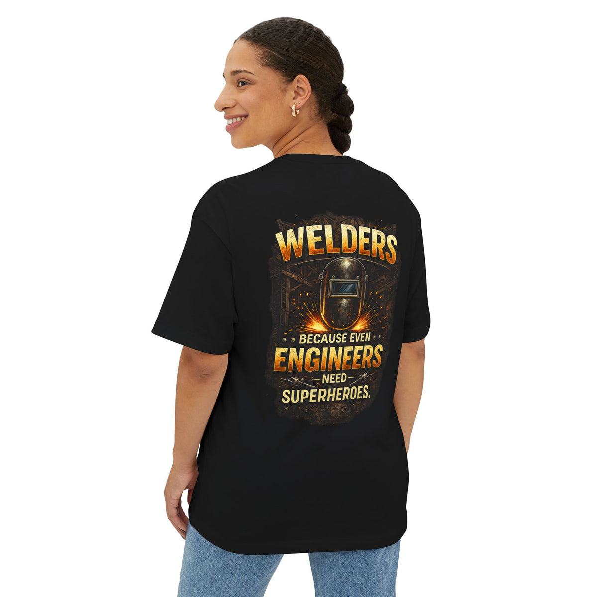 Welding Superhero-Boxy Tee
