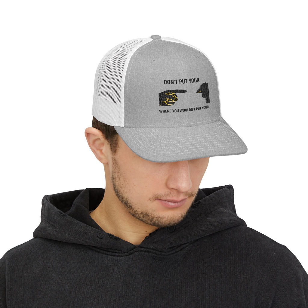 Trucker Cap — 'Lock'n Out Tears' Fishing Hand & Hook Graphic Snapback