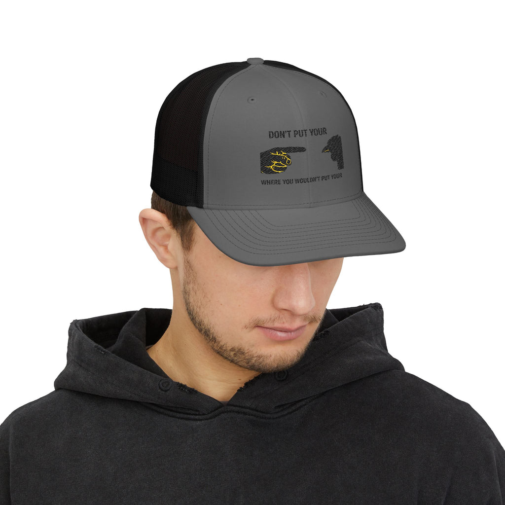 Trucker Cap — 'Lock'n Out Tears' Fishing Hand & Hook Graphic Snapback