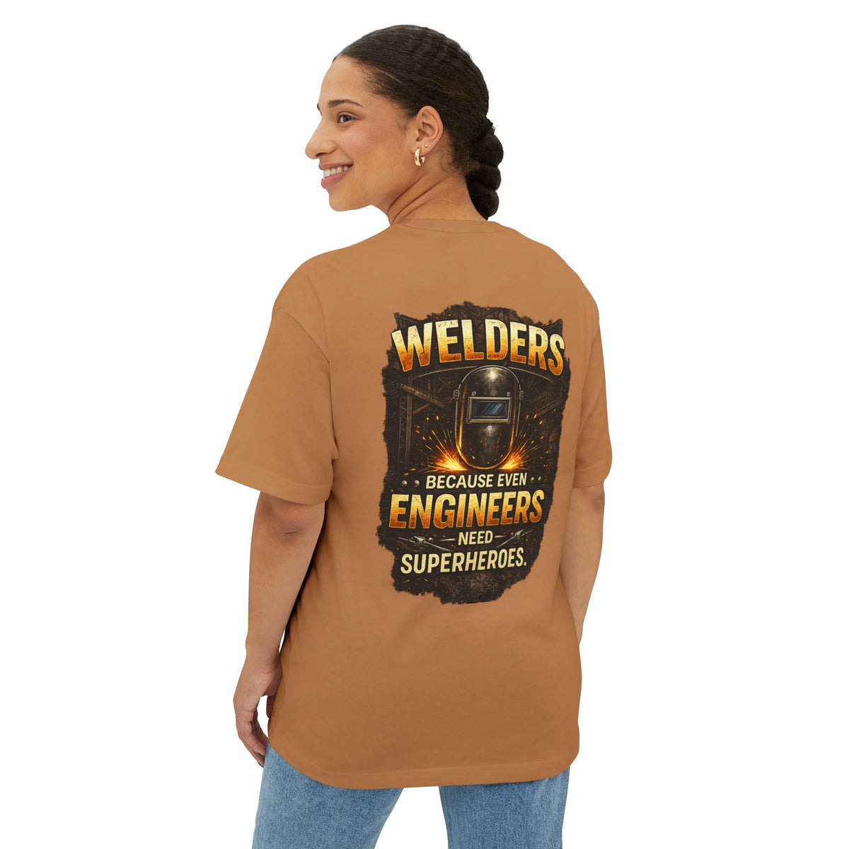 Welding Superhero-Boxy Tee