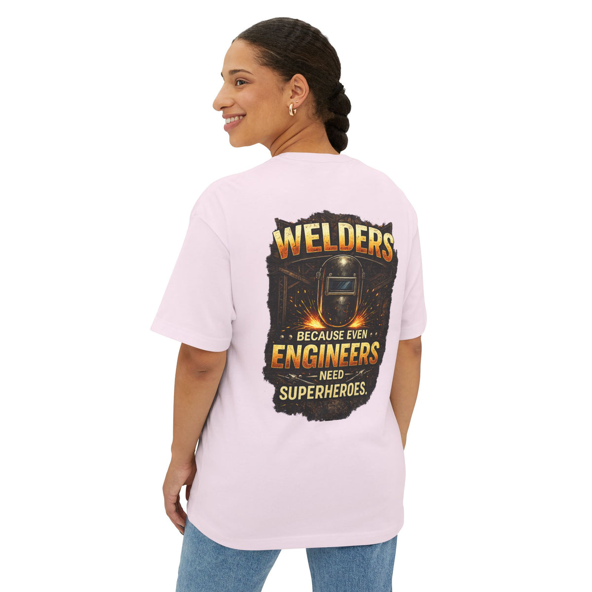 Welding Superhero-Boxy Tee