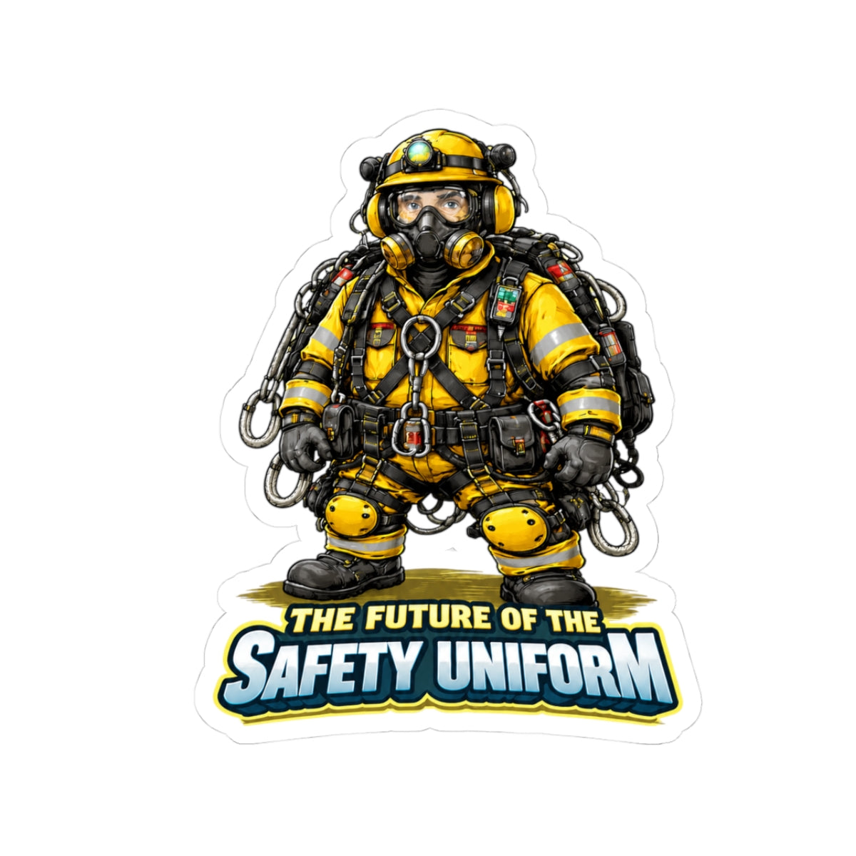 Safety Uniform Sticker — "The Future of the Safety Uniform" Kiss-Cut Decal