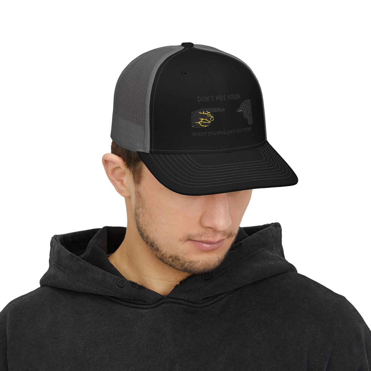 Trucker Cap — 'Lock'n Out Tears' Fishing Hand & Hook Graphic Snapback